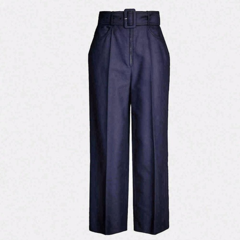 Sandro NEW Cropped Belted High-Waist Trousers, 28 - Picture 2 of 14
